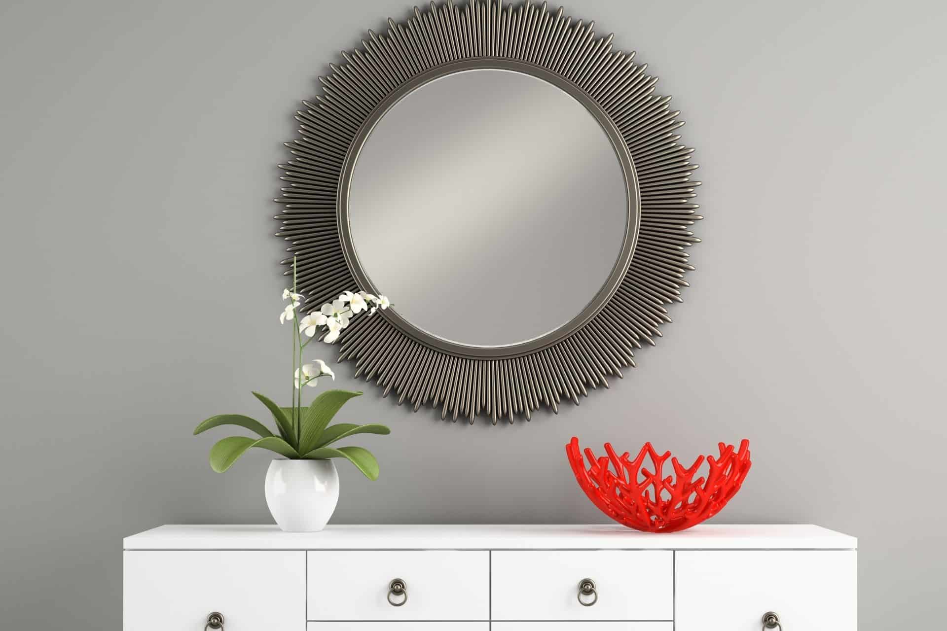 Mirrors with console table